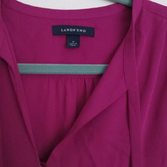 Vintage 90s Silk Lands End top - Picture 2 of 4